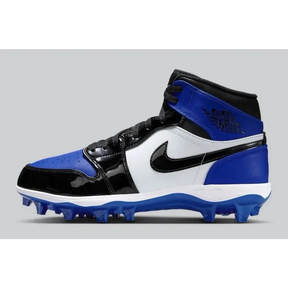 Size 11.5 - Nike Air Jordan 1 Mid TD Game Royal Patent Football NBY FJ6805-401
